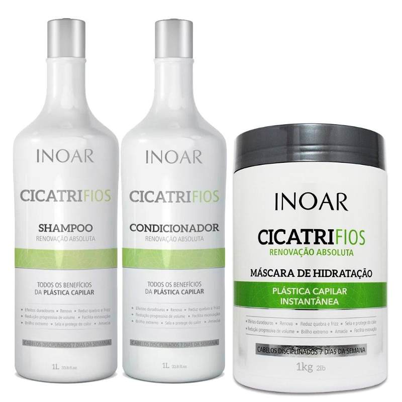 Kit Inoar Cicatrifios Shampoo Condicionador E Máscara