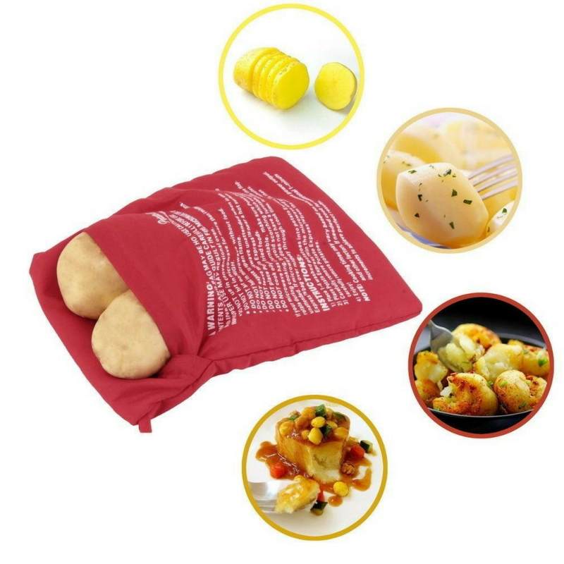 Kit 10 Saco Para Assar Cozinhar Batata Microondas 4 Batata
