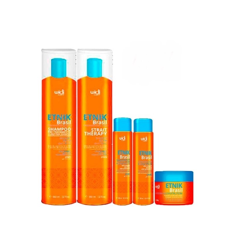 Kit Escova Progressiva Etnik Brasil 2x1+ Kit Manutenção Widi