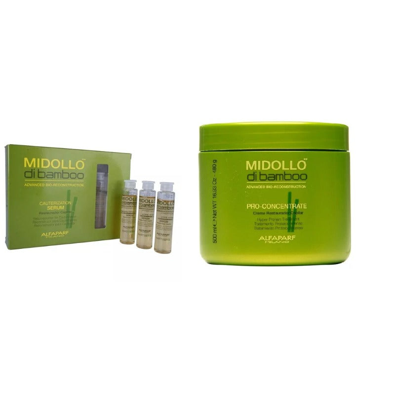 Kit Midollo Di Bambu 1 Caja Ampolla 6x15ml, 1 Mascarilla Pro 500ml