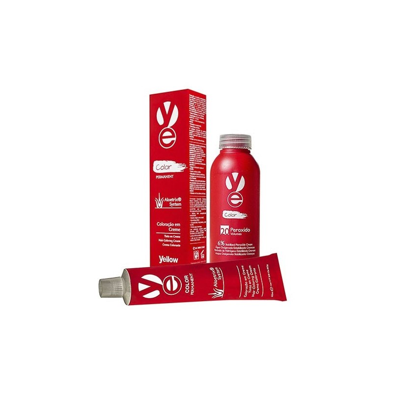 Kit 8 Unidades Tinte Color Amarillo 60ml N°6000 + Ox 90ml