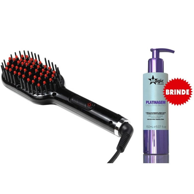 Bivolt Mq Hair Mini Cepillo Alisador + Regalo