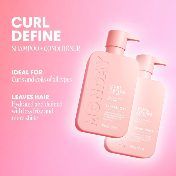 Conjunto de Shampoo e Condicionador Para Cabelos Cacheados MONDAY HAIRCARE 2 Unidades 12oz Cada