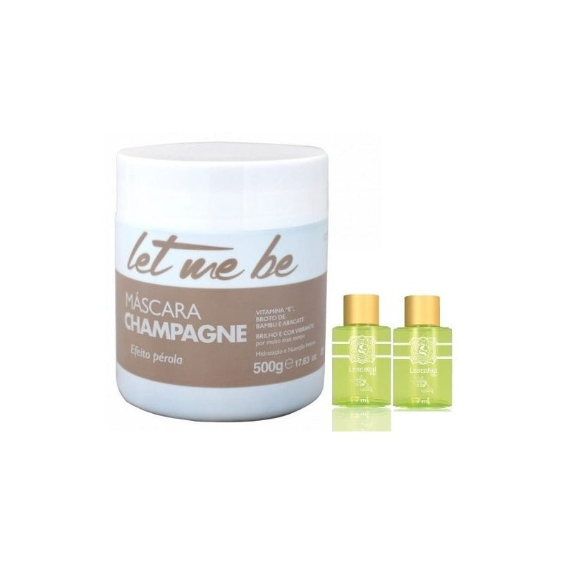 Let Me Be Mascara Champagne - Matizador 500g + 02 Óleo Argan