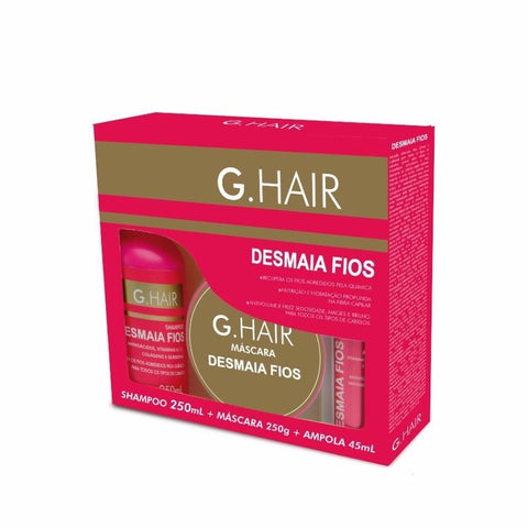 G Hair Kit Desmaia Fios-champú250ml+mascarilla250g+ampolla 45ml 
