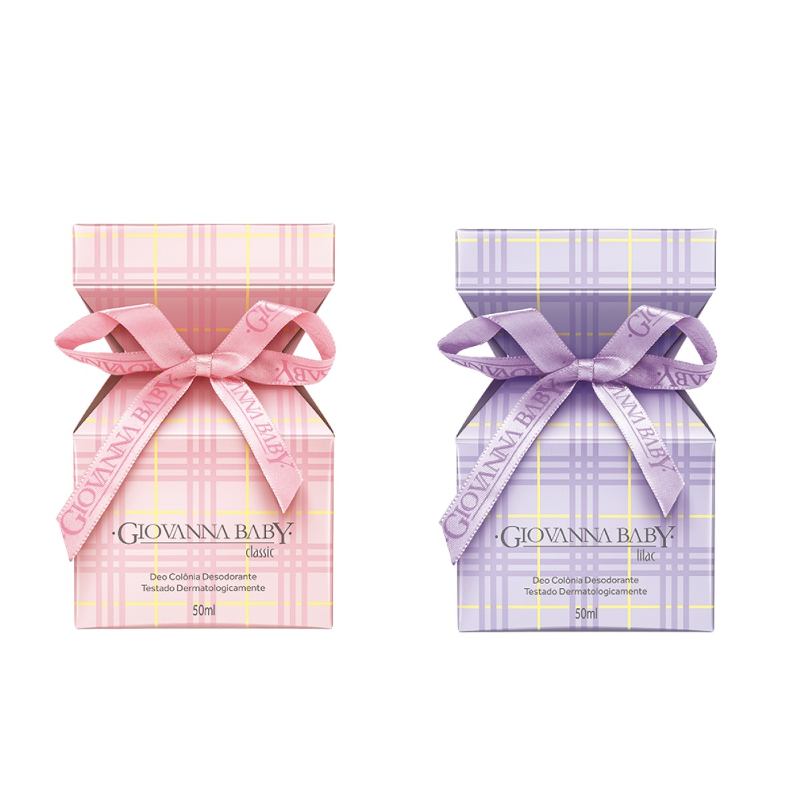 Kit Desodorante Giovanna Baby Colonia Clásica y Lila 50ml Cada uno