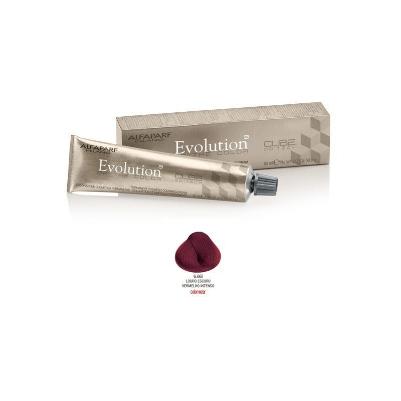 Kit de pintura Evolution 60ml de Alfaparf. Nº 6.66i + Buey 90ml