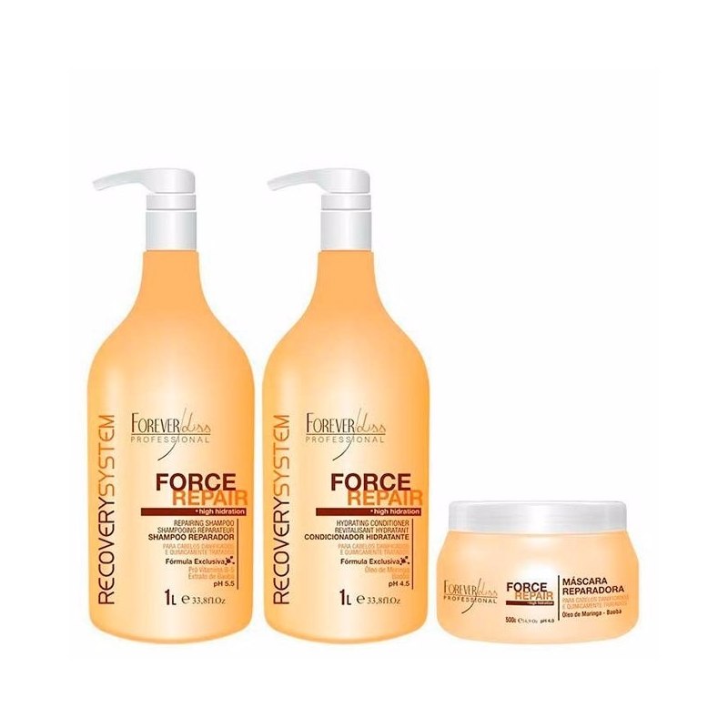 Forever Liss Force Repair Sha Kit + Condi 1l + Mascarilla 500g