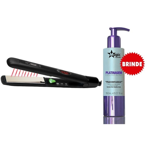 Plancha de pelo Unique Slim Titanium Bivolt Mq + Regalo