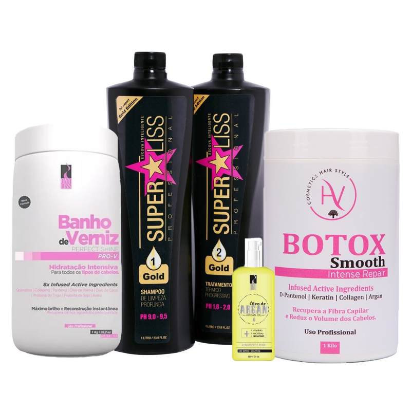 Kit Completo Superliss Cepillo 1l +botox 1kg+ Hidratación 1kg