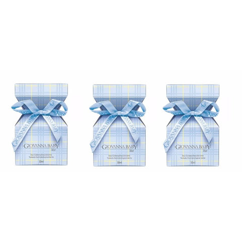 Kit Com Três Deo Colônia Giovanna Baby Blue 50ml Cada