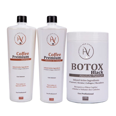 Tratamiento Cosmético Coffee Premium Hv 2x1l + Botox Negro 1kg