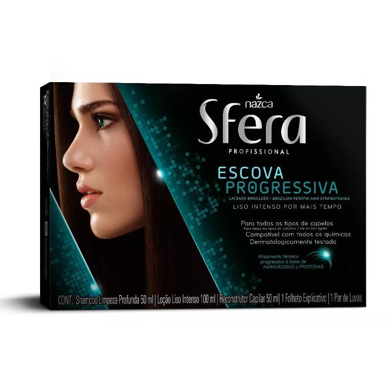 Kit Sfera Escova Progressiva Para Todo Tipo De Cabelo